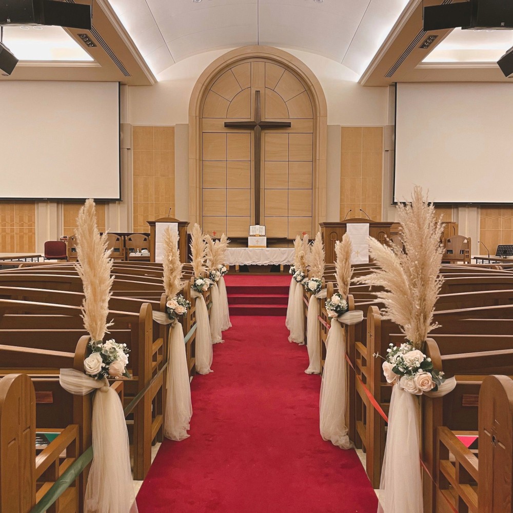 Simple Church Wedding Aisle Decorations | Shelly Lighting